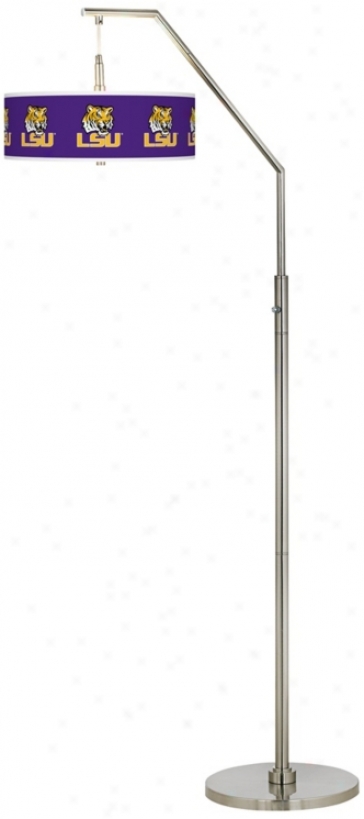 Louisiana State Uhiversity Brhshed Nickel Floor Lamp (h5361-y3488)