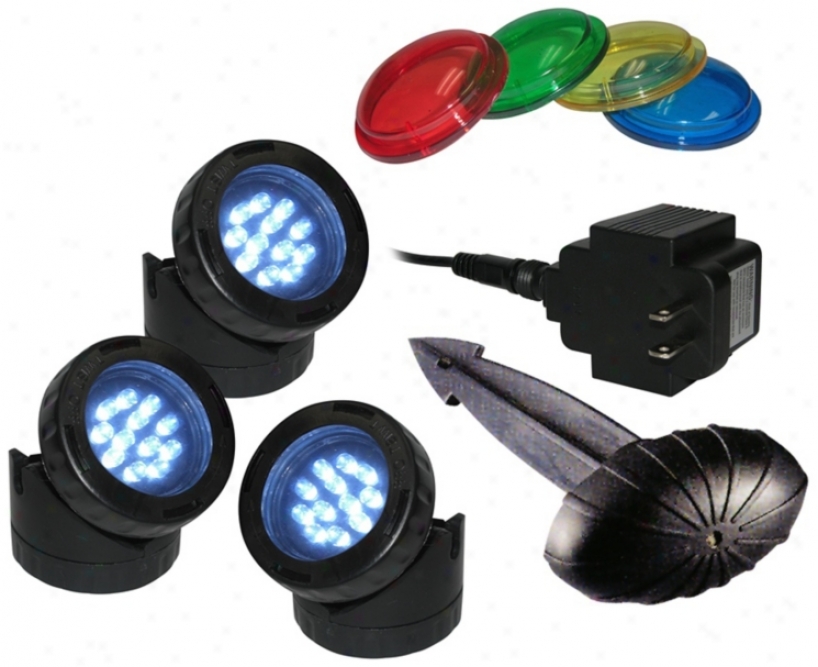 Luminosity All-in-one 3-light Led Pond Light Kit (49570)