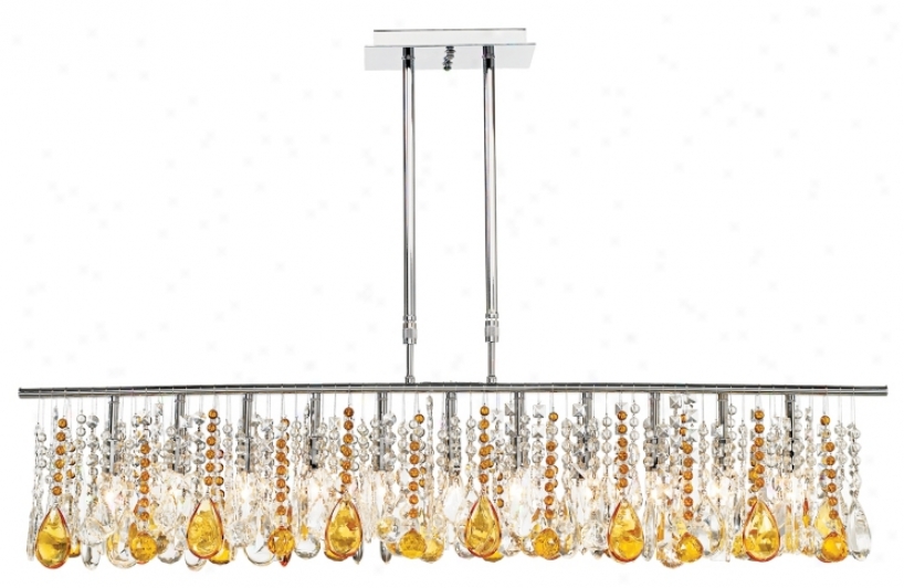 Shining 48" Wide Clear And Amber Crystal Chandelier (72842-00583-00583)