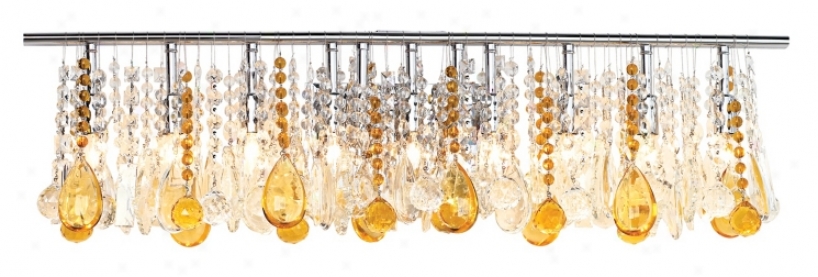 Luminous Amber And Clear Crystal 36" Spacious Bathroom Ficture (33780-00829-00829)