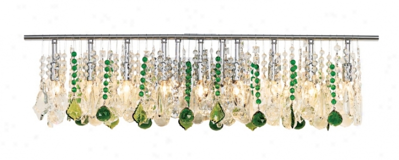 Luminous Green And Clear Crystal 36" Wide Bathroom Fixture (33780-f6172-f6172)