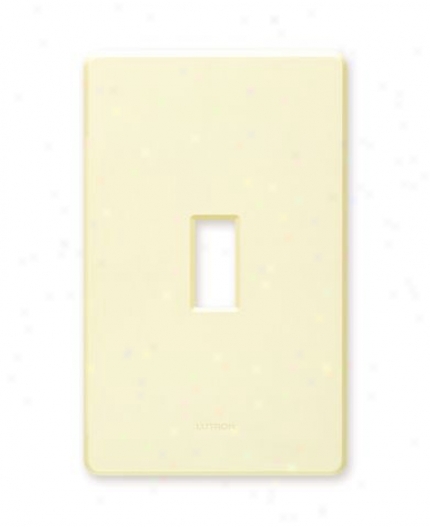 Lutron 1 Gang Screwless Almond Finish Wall Plate (09618)