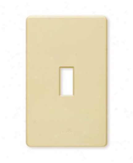 Lutron 1 Gang Scfewless Ivory Wall Plate (10801)