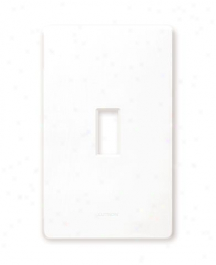 Lutron White Finosh Screwless Gang Wall Switchplate (10889)