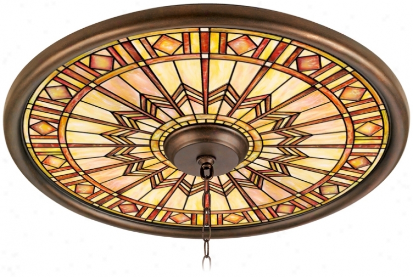 Mackintosh Sun 24" Wide Bronze Finish Ceiling Medallion (02777-g7138)