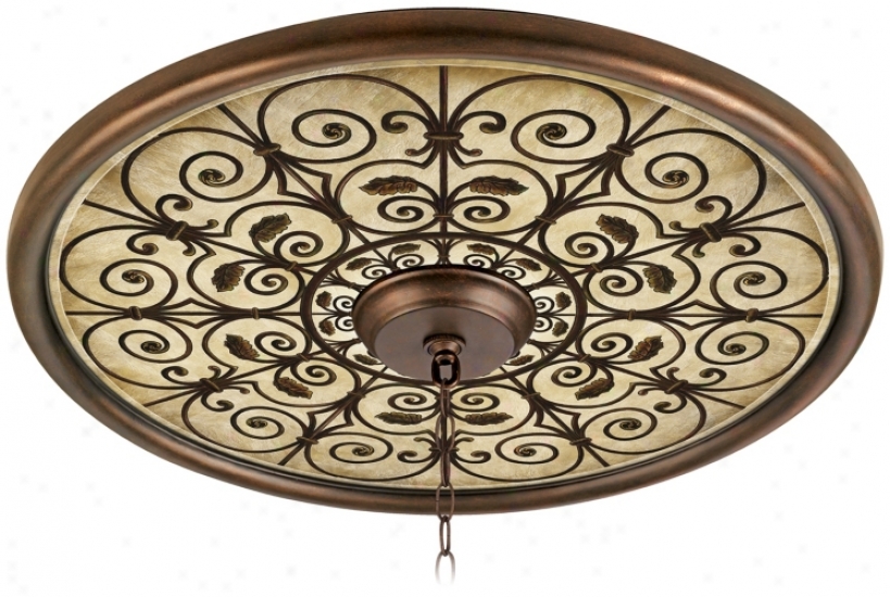 Madrid Clay 24" Wide Bronze Finish Ceiling Medallion (02777-g7148)