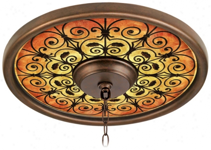 Madrid Spice 16" Wide Bronze Finish Ceiling Medallion (02975-g7166)