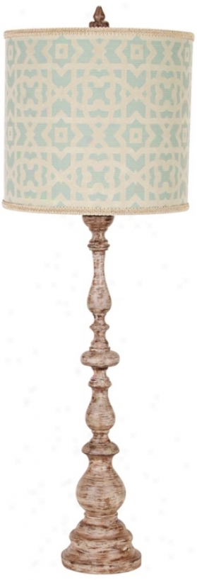 Maggiore Aged Tuscan White Baluxter Buffet Lamp (v3172)