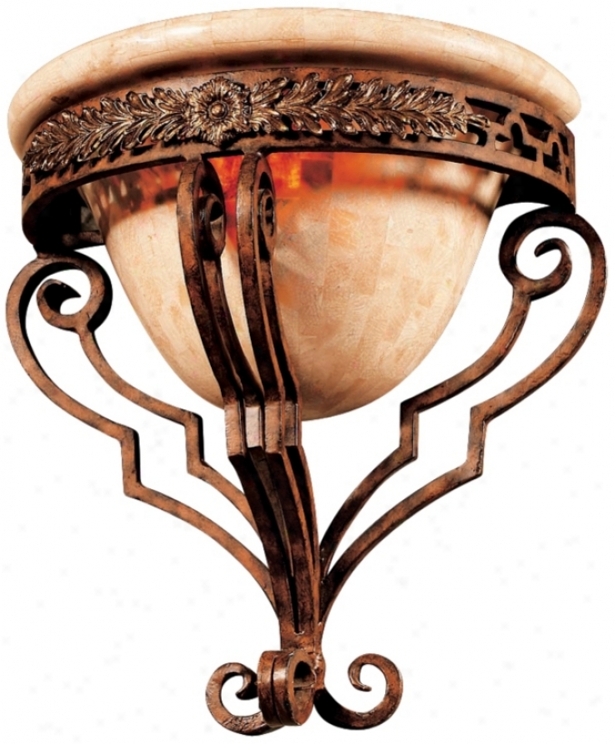 Maitland-smith Fossil Stone Wall Sconce (j9884)