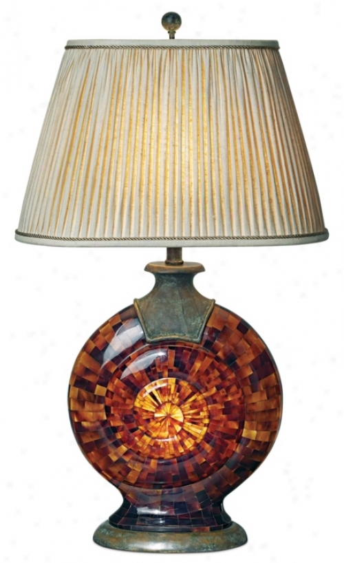 Maitland-smith Pen Shell And Brass Snail Design Table Lamp (08058)