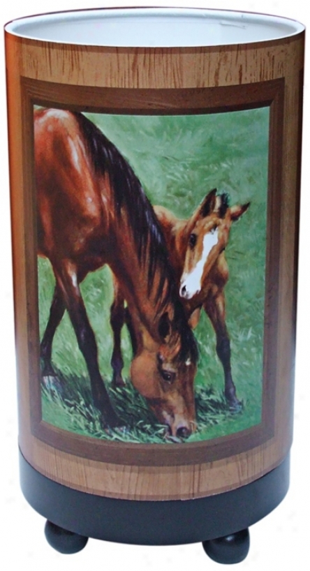 Mare Amd Foal 11" High Accwnt Lamp (r6843)