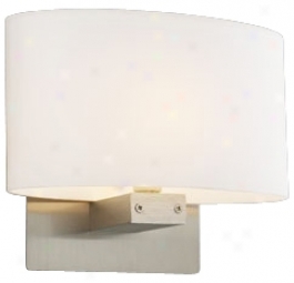 Matte Opal Glass Oval 6 1/2" High Wall Sconce (h4039)