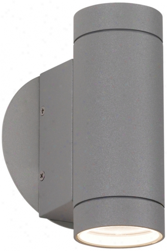 Matte Silver Up And Down Wall Light (r78300)