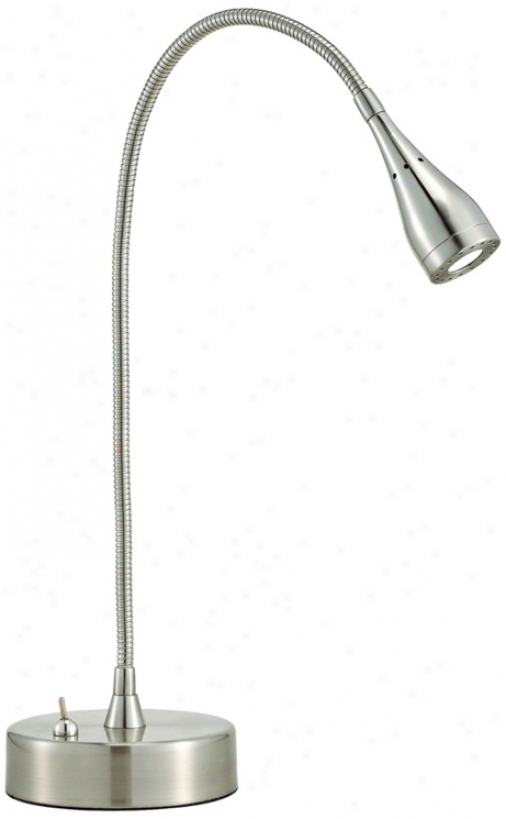 Medina Satin Steel Led Desk Lamp (r4588)