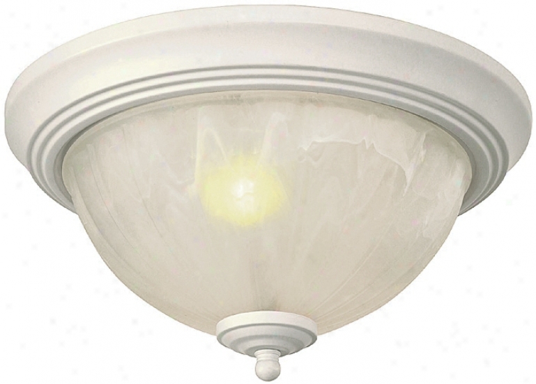 Melon Collection White 11" Wide Ceiling Light Fixture (64391)