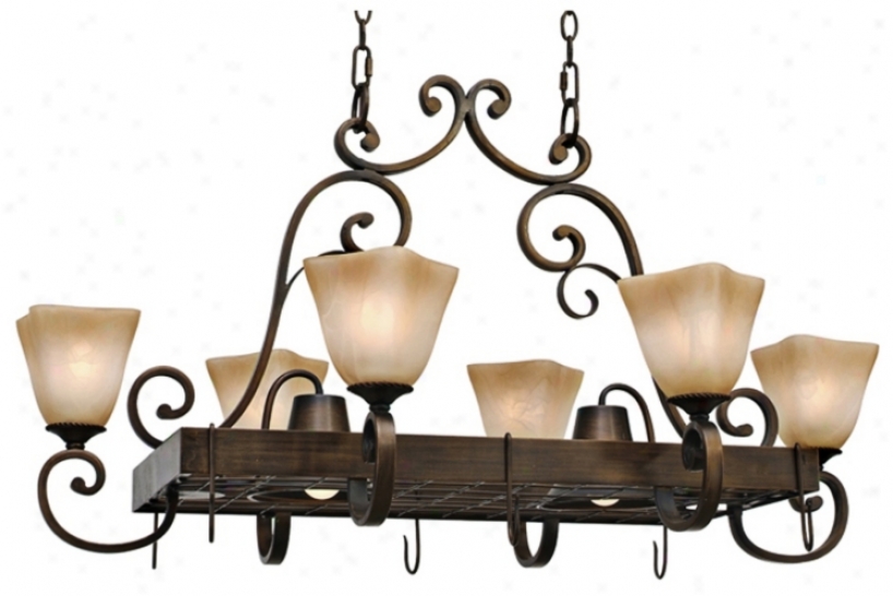 Meridian Golden Bronze 39 1/2" Wide Island Chandelier (t1524)