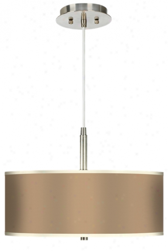 Mesa Tan Giclee Brushed Nickel Contemporary Pendant Light (g94477-h7934)