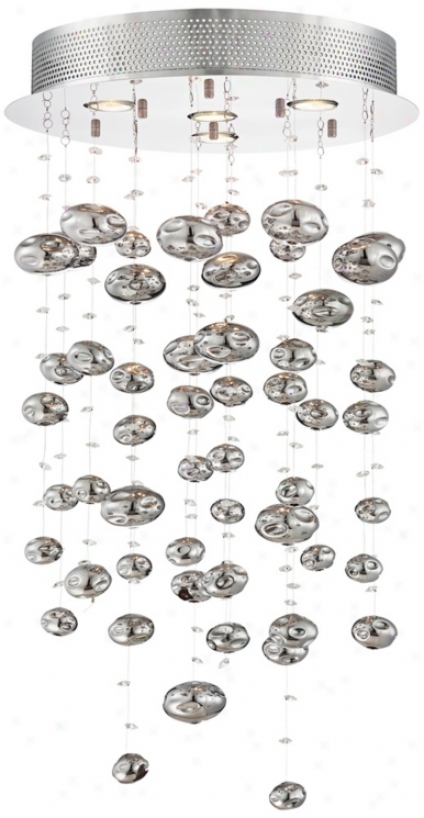 Mesosphere 17 3/4" Wide Glass And Chrome Chandelier (w6595)