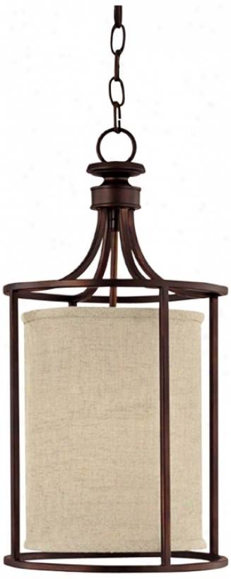 Midtown Burnished Bronze Circular 11" Wide Foyer Chandelier (t1887)