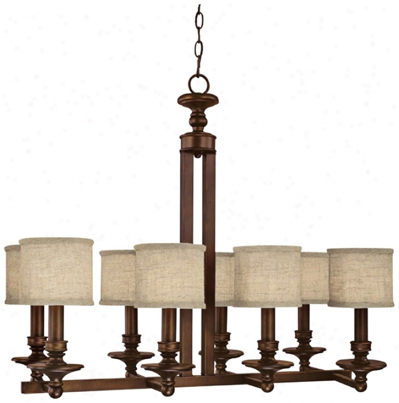 Midtown Collection 8-light Burnished Bronze Large Chandelier (p0804)