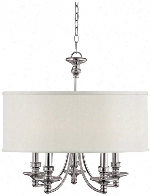 Midtown Collection Polished Njckel 25" Remote Chandelier (r7635)