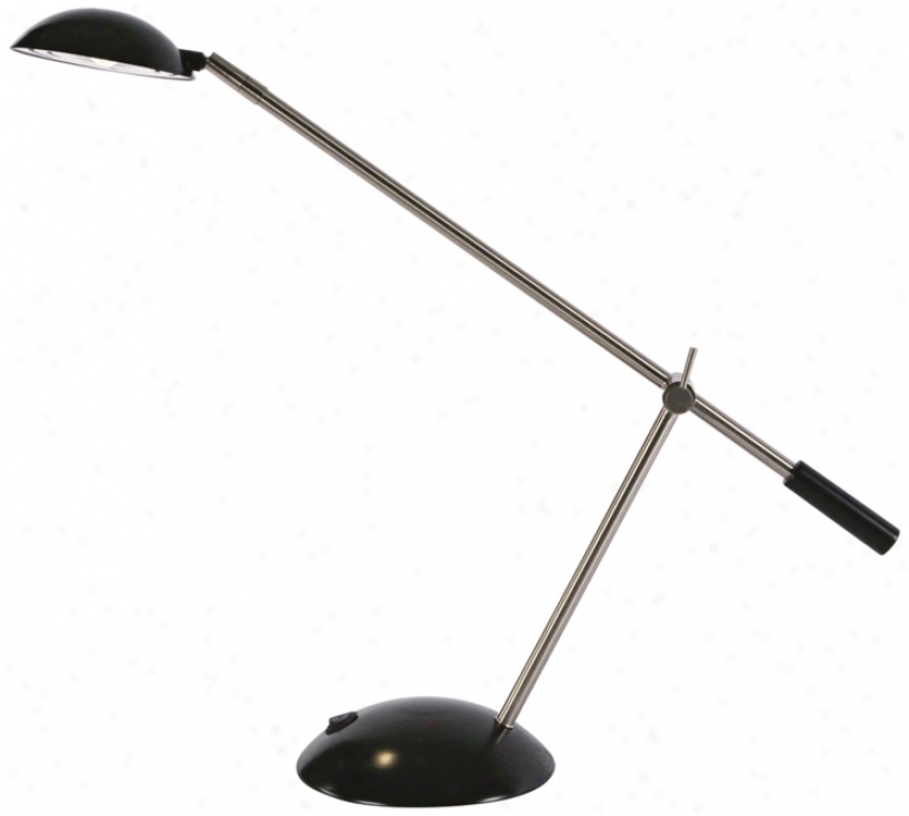 Mighty Bright Lux Dome Black Steel Led Desk Lamp (v0809)