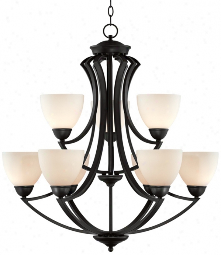 Milbury Colelction Dark Bronze 9-light 30&qout; Wide Chandelier (t6755)