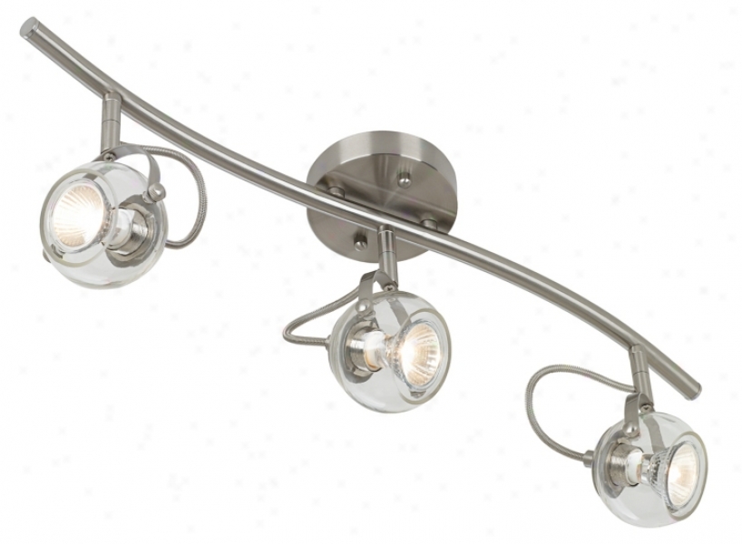 Mini Wave Brushed Nickel 3-light Ceiling Fixture (k6798)