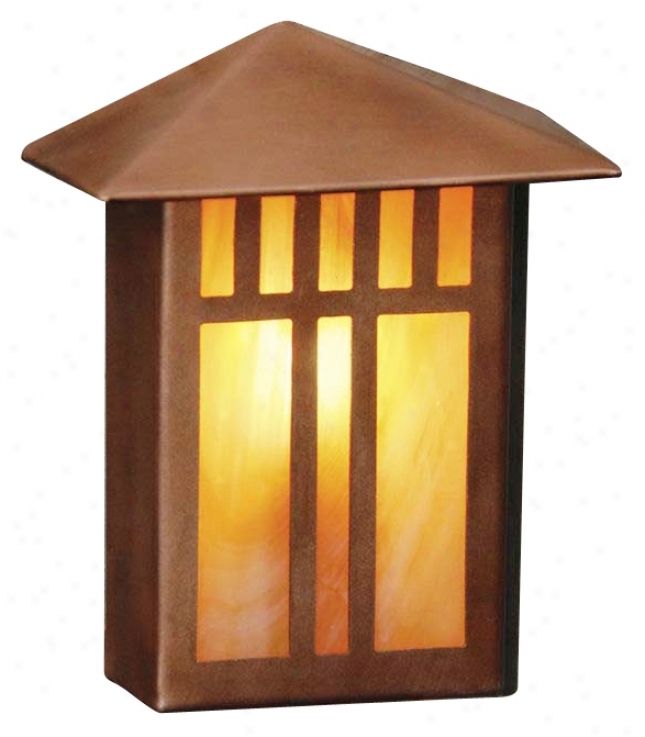 Mission Lantern Ii 4 5/8" High Colper Deck And Patio Light (l0795)