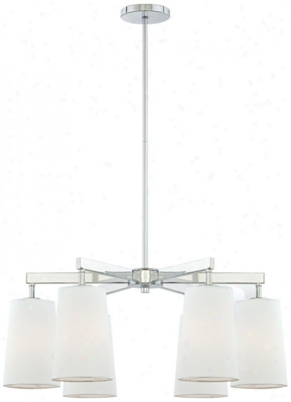 Modern Chrome 27" Widr 6-light Chandelier (p4389)