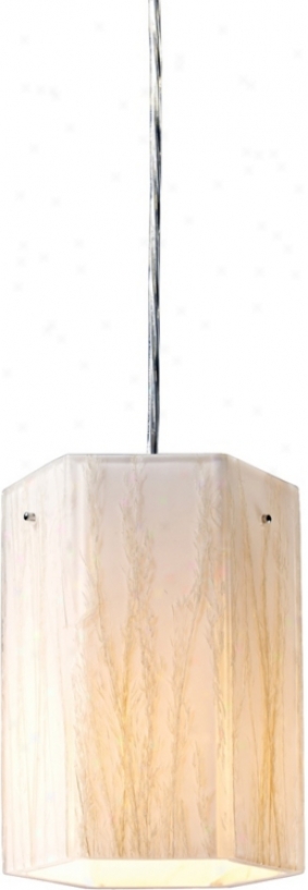 Modern Organics Collection White Sawgrass Mini Pendant Light (k9633)