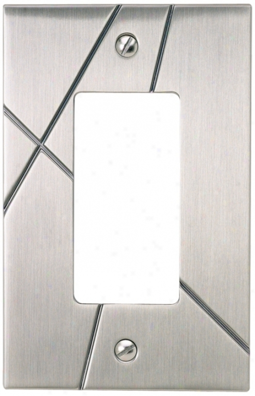 Modernist Brushed Nickel Single Rocker Wall Plate (78865)