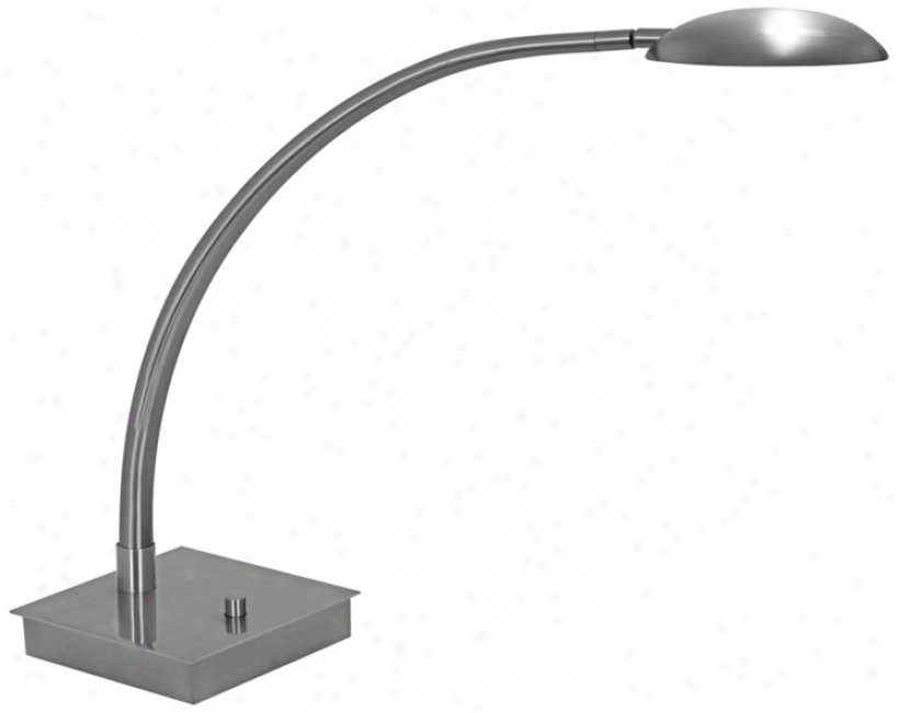 Mondoluz La Cirque Platinum Led Desk Lamp With Square Base (v7378)