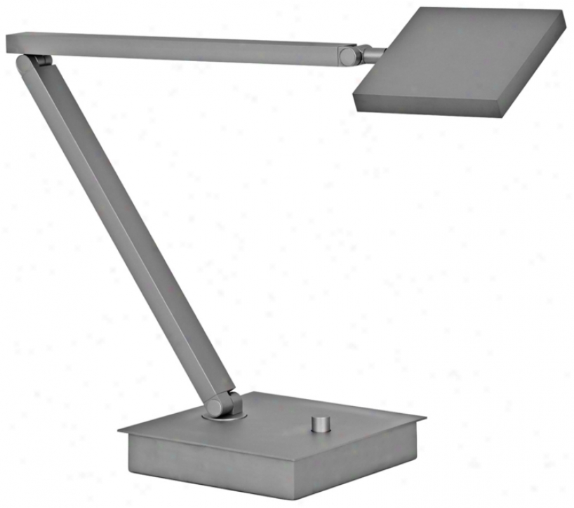 Mondoluz Rhommbus Raw Platinum Adjustable Led Desk Lamp (v1583)