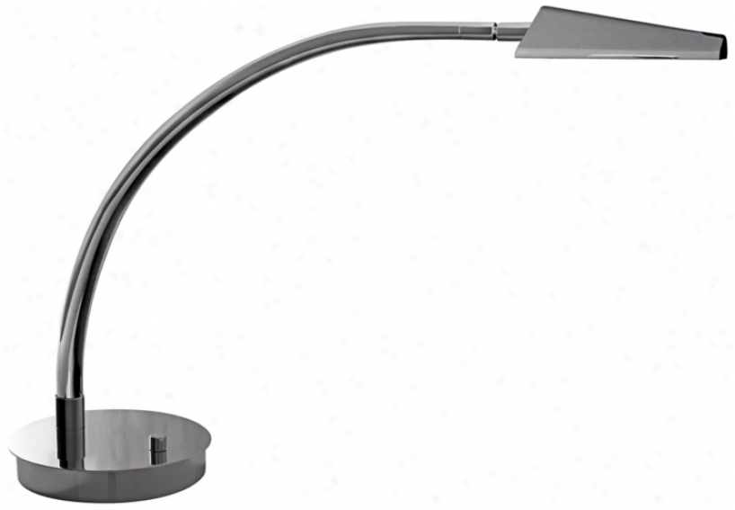 Mondoluz Ronin Bend Chromium Round Base Led Desk Lamp (v1471)