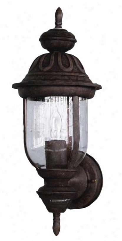 Motion Sensor 16 1/4" High Rustic Brown Exterior Light (34460)