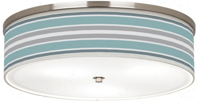 Multi Color Stripes Giclee Nickel 20 1/4&quo;t Wide Ceiling Light (j9213-x4187)