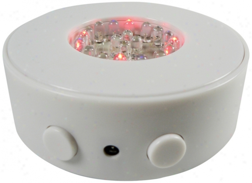 Multicolor Led 3 3/4" Round Illuminated Light Base (w9131)