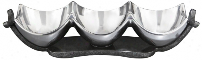 Nambe Anvil Trio Condiment Holder (x4157)