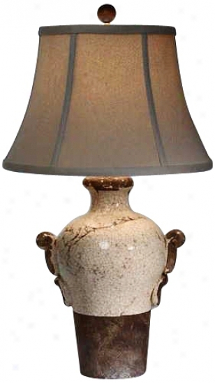 Natural Light Creamery Vase Ceramic Table Lamp (p5303)