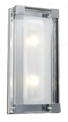 Nice Cube Frosted Glass 14" High Ada Wall Sconce (h4264)