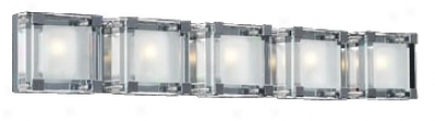 Nice Cube Frosted Glass 33 1/2" Wide Ada Bathroom Light (h4262)