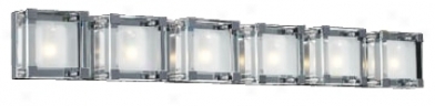 Delicate Cube Frosted Glass 40 1/2" Remote Ada Bathroom Light (h4263)