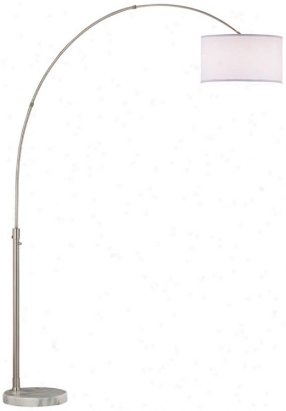 Npva Arcing Linen Shade Floor Lamp (15907)