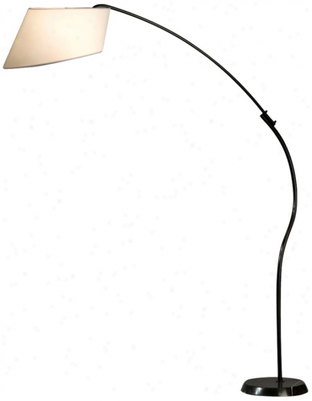 Nova Black And White Ibis Arc Floor Lamp (u8451)