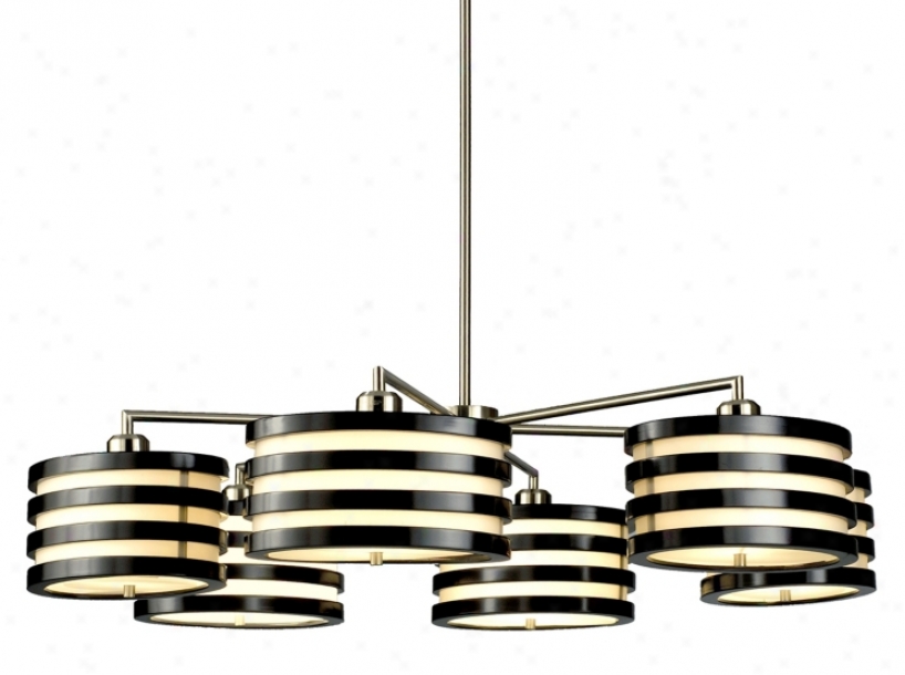 Nova Kobe Dark Brown Wood 6-light Chandelier (52167)