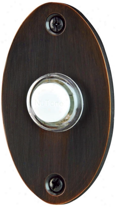 Nutone Oval Oil Rubbed Bronze Wired Push Button Doorbell (t0170)