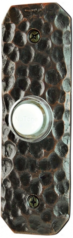 Nutone Peened Oil-rubbed Bronze Wired Push-button Doorbell (t0154)