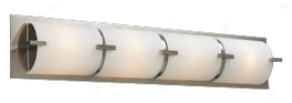 Opal Glass Curve 32" Remote Ada Bathroom Light Fixture (h4170)