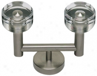 Optimism Brushed Nickel 3 1/2" Wide Bath Hook (28241)